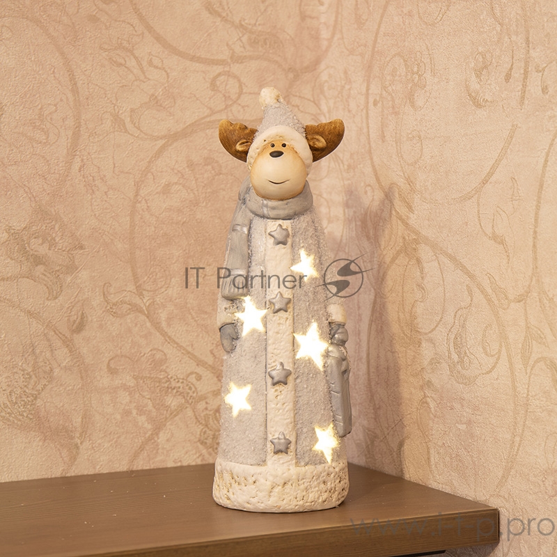 Neon-night 505-011 Керамическая фигурка Олененок с шарфом 7*6,5*21 см