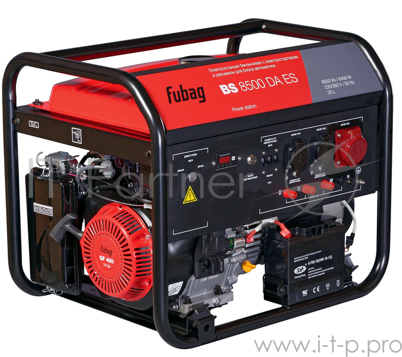 Генераторы, Блоки автоматики FUBAG BS 8500 DA ES 838254 Электростанция бензиновая с электростартером и коннектором автоматики 25 л., 110 кг.