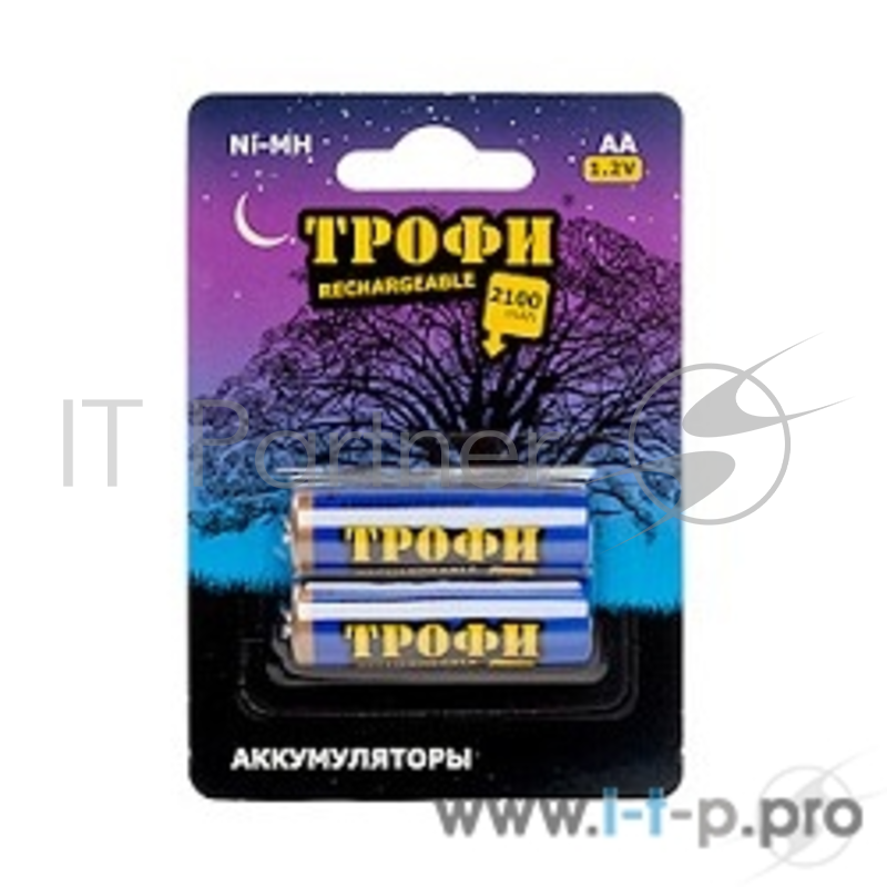 Аккумулятор ТРОФИ HR6-2BL 2100 mAh (2шт в уп-ке)