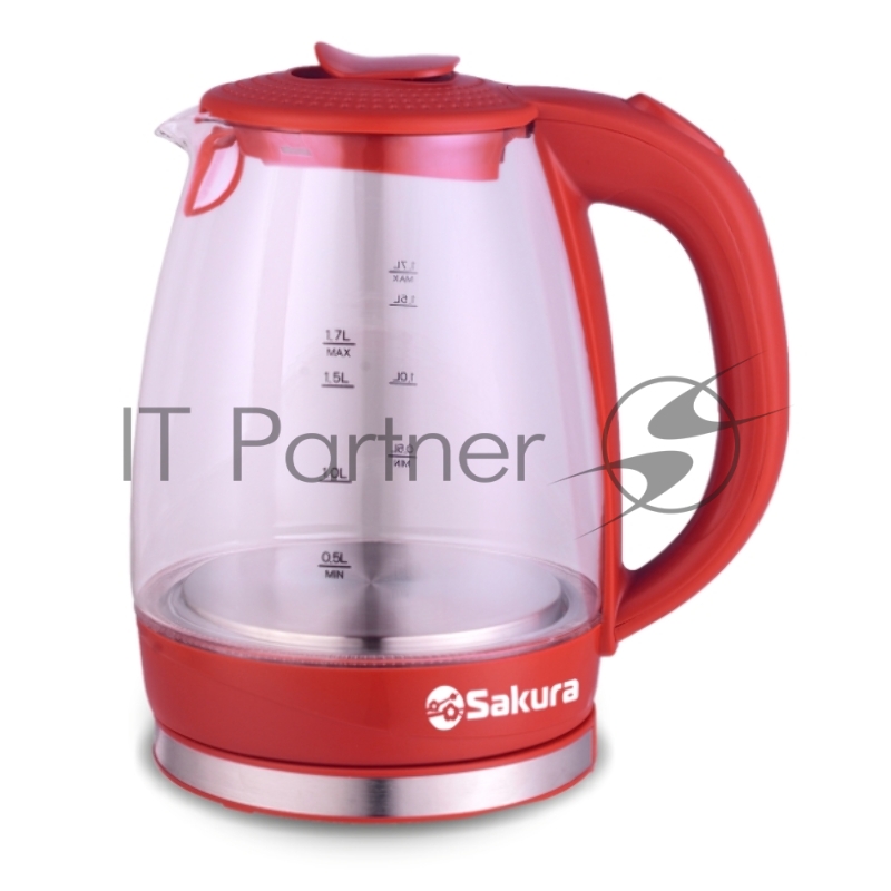 Чайник электрический Sakura SA-2717R (1.7) стекл подсв