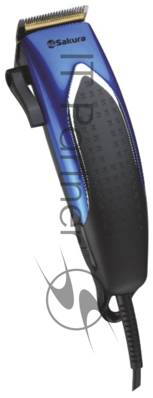 Машинка для стрижки Sakura SA-5110BL Premium титан 4гребня сетев