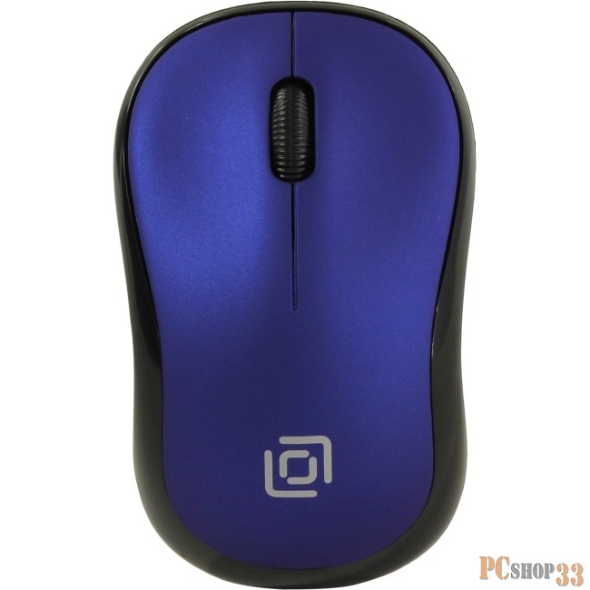 Мышь Oklick 655MW черный/синий оптическая (1000dpi) беспроводная USB (3but) 1025122