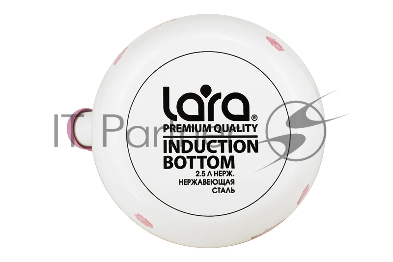 LR00-20 чайник LARA (эмаль) PINK 2.5л, индукционное дно, свисток, автоподъем крышки