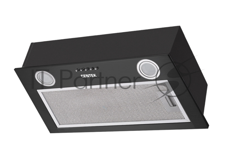 Вытяжка Centek CT-1850-52 Black <встраиваемая> ширина 52 см, 600 м3/час (83 Вт), 3 скор, LED