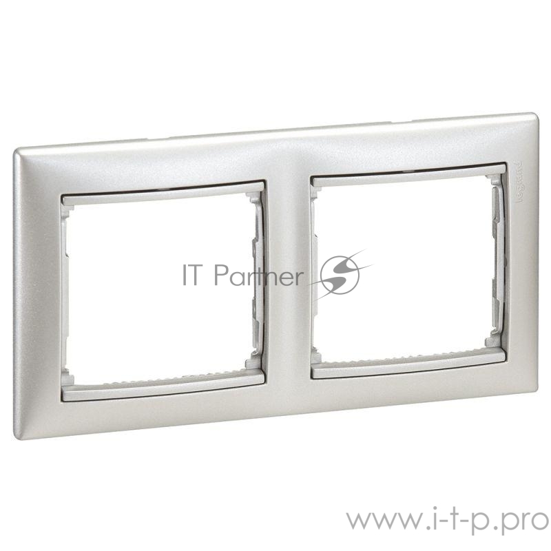Розетки, выключатели и аксессуары Legrand 770152 Рамка Valena 2 поста алюминий