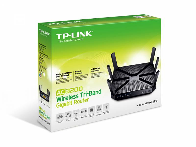 Сетевое оборудование TP-Link Archer C3200 Маршрутизатор, гигабитный, 4UTP 10/100/1000Mbps, 1WAN, 802.11b/g/n/ac, USB2.0/3.0