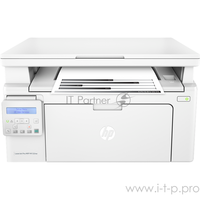 МФУ HP LaserJet Pro MFP M132nw RU, лазерный принтер/сканер/копир A4, 1200dpi, 22 ppm, 256 Mb, 1 tray 150, USB/LAN/Wi-Fi, Flatbed, Cartridge 1400 pages & USB cable 1m in box, 1y warr., замена CZ178A M125rnw)