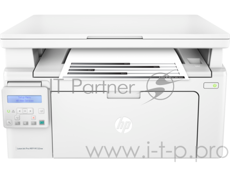 МФУ HP LaserJet Pro MFP M132nw RU, лазерный принтер/сканер/копир A4, 1200dpi, 22 ppm, 256 Mb, 1 tray 150, USB/LAN/Wi-Fi, Flatbed, Cartridge 1400 pages & USB cable 1m in box, 1y warr., замена CZ178A M125rnw)