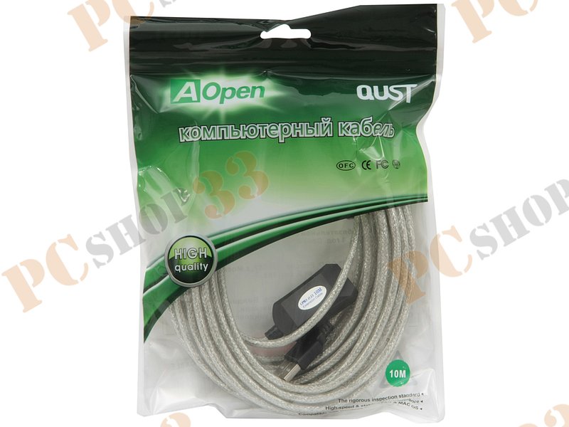 Удлинитель USB2.0 AOpen ACU823, активный (10м)