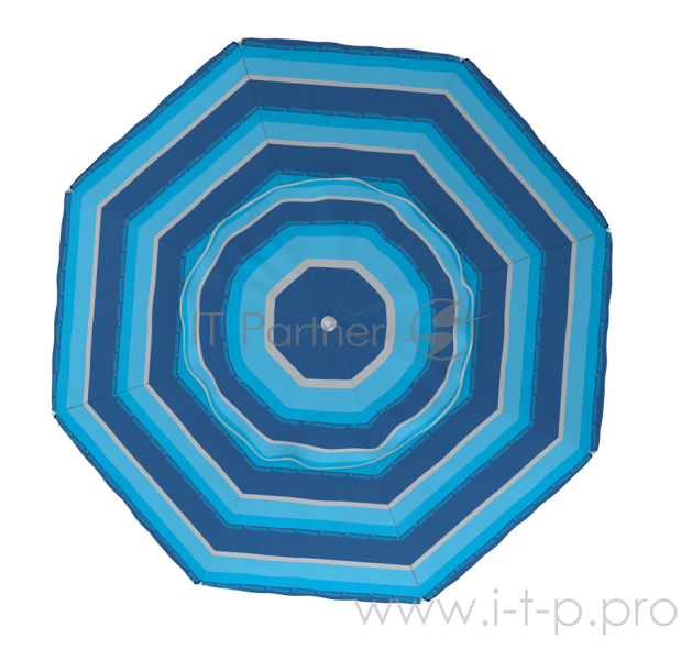 Зонт пляжный ZAGOROD Z240 (диам. 240см, в чехле)