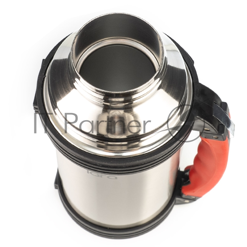 ермос LARA LR04-02 - 1.00л, ручка, кнопка, ремешок, двойные стенки, крышка-стаканчик, нерж сталь