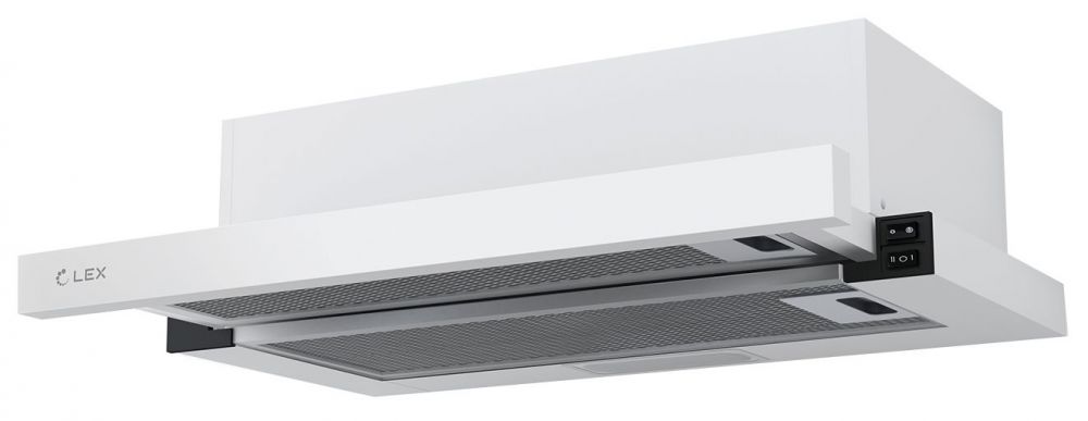 Вытяжка Lex Hubble G 2M 600 белый управление: кнопочное (1 мотор)