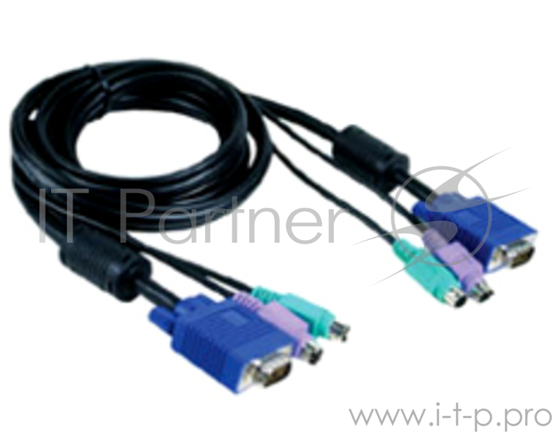 Переключатель D-Link DKVM-CB3/B1A Кабель KVM длиной 3 м с разъемами PS2