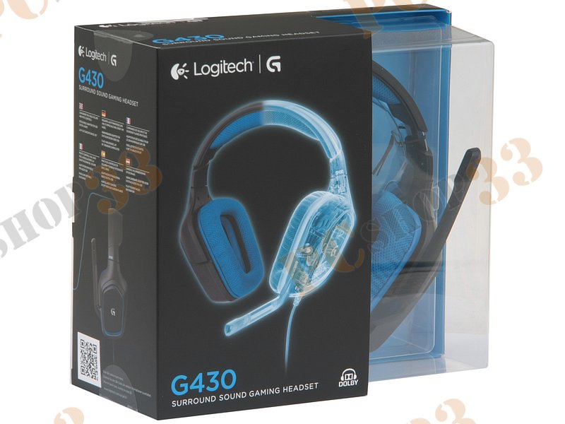 Гарнитура Logitech G430 Gaming Headset, с регулятором громкости