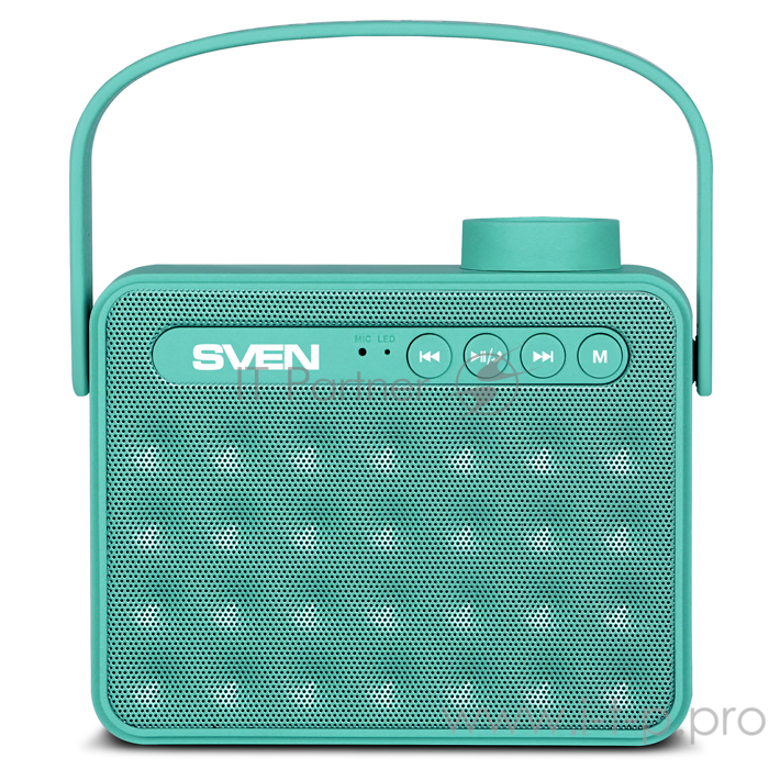 Колонки SVEN PS -72, mint (6 Вт, Bluetooth, FM, USB, microSD, ручка,