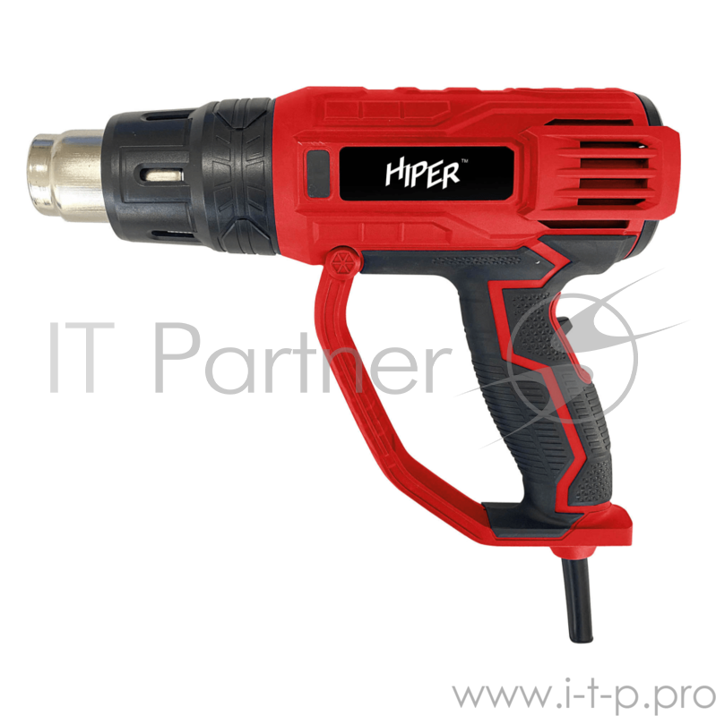 Фен технический HIPER 2000Вт, 350-600С, 300-500 л/мин, плавная рег, 4 насадки, кейс