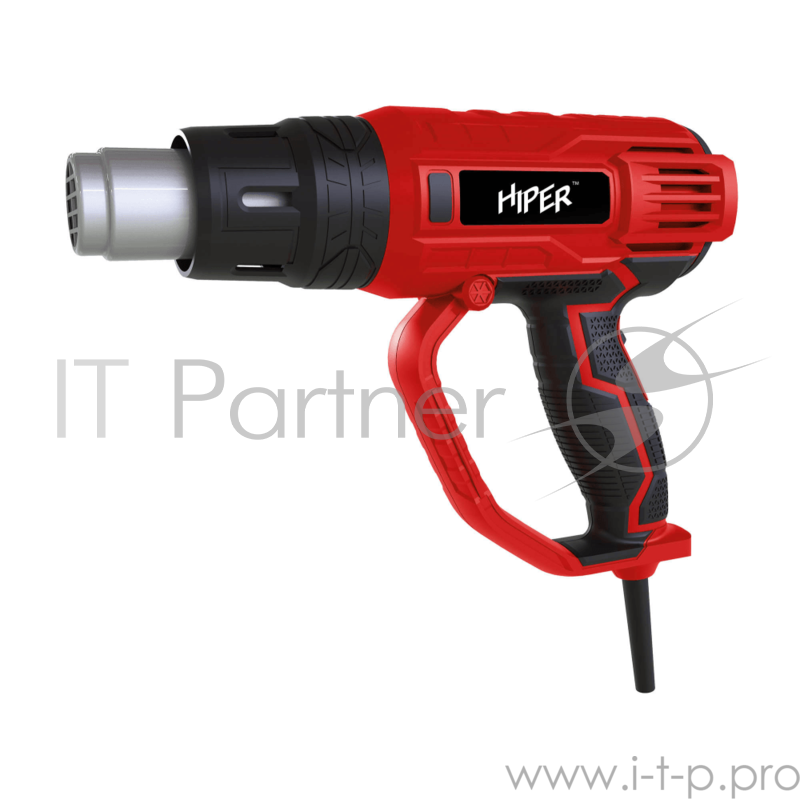 Фен технический HIPER 2000Вт, 350-600С, 300-500 л/мин, плавная рег, 4 насадки, кейс