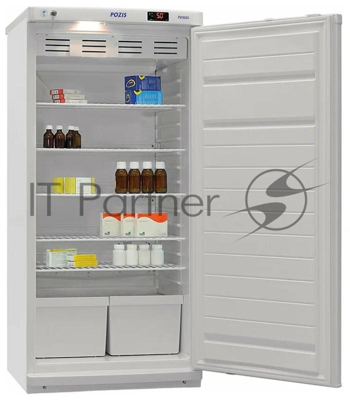 Холодильник фармацевтический ХФ- 250-2 ПОЗИС серебристый нержавеющая сталь