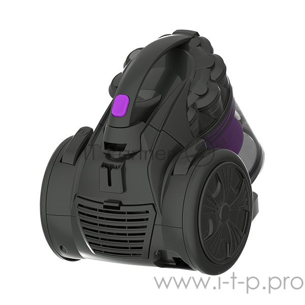 Пылесос BQ VC1806MC Черный-ПурпурныйПылесосы с контейнером для пыли Емкость пылесборника 2,5 л Макс. потребляемая мощность 1800 Вт Максим. мощность всасывания 380 Вт Тип уборки сухая Пылесос с технологией «Мультициклон» Управление на корпусе Металлич
