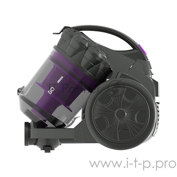 Пылесос BQ VC1806MC Черный-ПурпурныйПылесосы с контейнером для пыли Емкость пылесборника 2,5 л Макс. потребляемая мощность 1800 Вт Максим. мощность всасывания 380 Вт Тип уборки сухая Пылесос с технологией «Мультициклон» Управление на корпусе Металлич