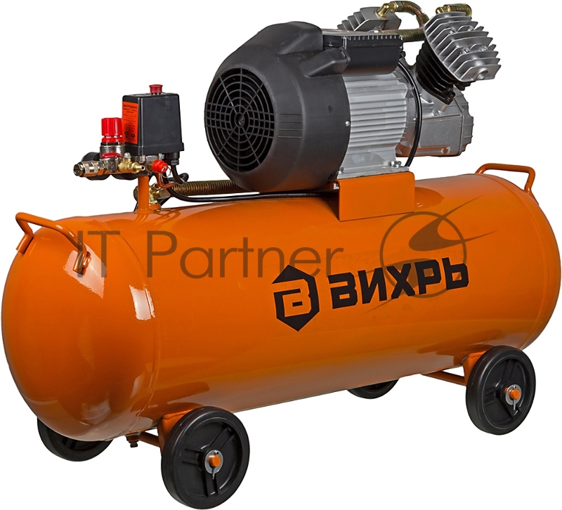 Компрессор поршневой Вихрь КМП-400/100 масляный 24000л/мин 100л 2500Вт оранжевый