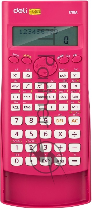 Калькулятор научный Deli E1710A/RED красный 10+2-разр.