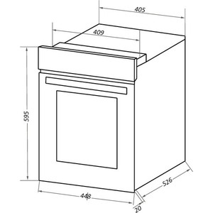 Духовой шкаф Электрический Maunfeld EOEC516B2 черный