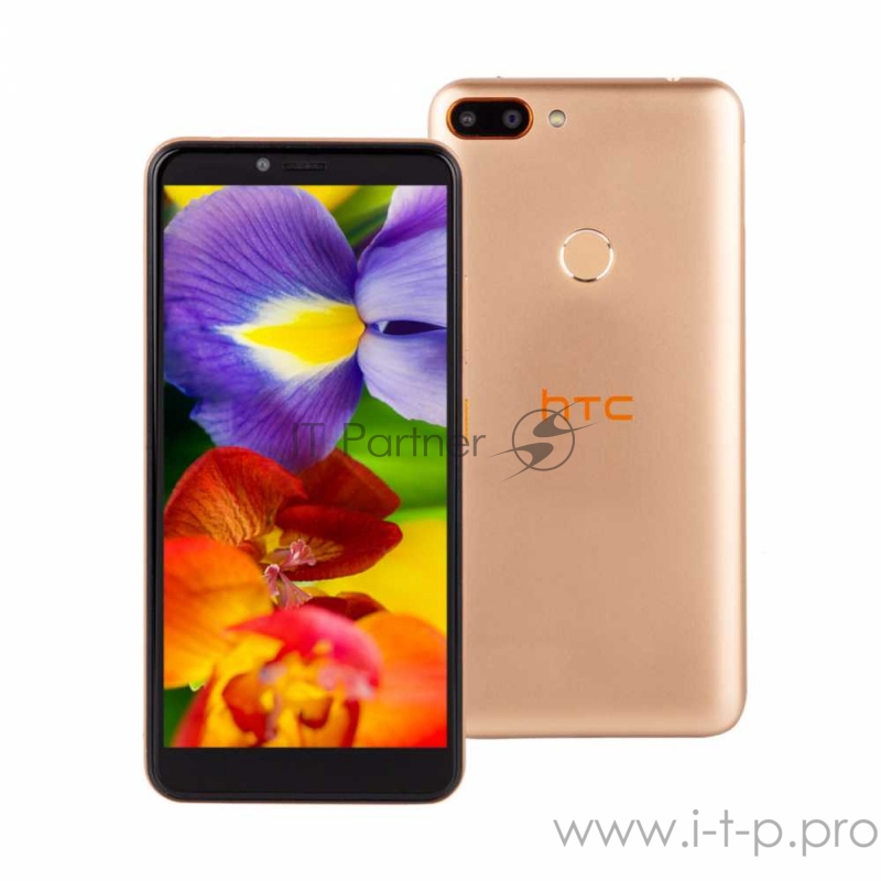 Смартфон HTC Wildfire E 32Gb 2Gb золотистый моноблок 3G 4G 2Sim 5.45 720x1440 Android 9.0 13Mpix 802.11 b/g/n GPS GSM900/1800 GSM1900 MP3 FM A-GPS microSD max128Gb