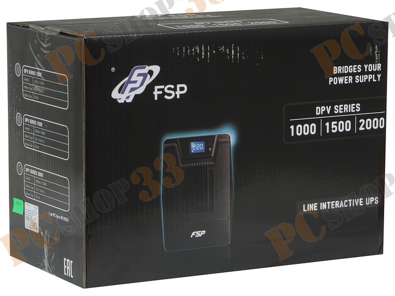 ИБП (UPS) 2000ВА FSP DPV 2000 PPF12A1401, черный (USB)