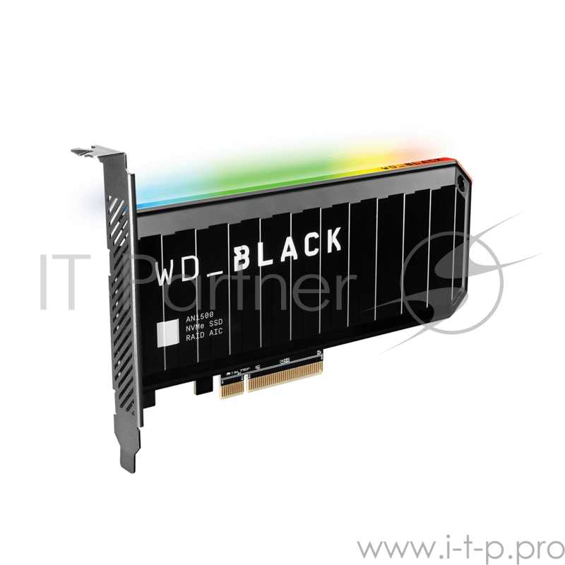 Накопитель твердотельный WD_BLACK AN1500 WDS200T1X0L 2ТБ SSD NVMe Add-In Card PCIe Gen3 RGB подсветка