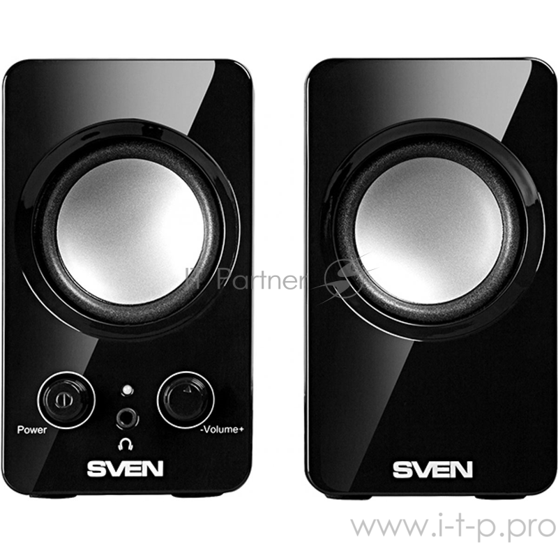 Колонки Sven 354 2.0 черный 4Вт