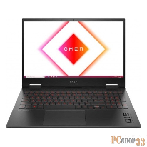Ноутбук HP Omen 15-ek0037ur 15.6(1920x1080 IPS 144Hz)/Intel Core i7 10750H(2.6Ghz)/16384Mb/512PCIS RTX 2060(6144Mb)/Cam/WiFi/70.9WHr/ 1y/Shadow Black/W10