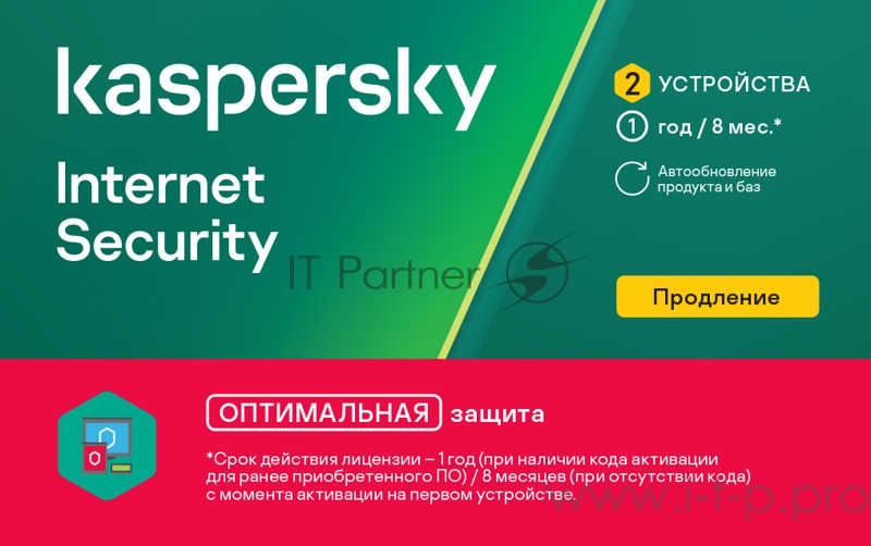 ПО Kaspersky Internet Security Multi-Device Russian Ed. 2-Device 1 year Renewal Card (KL1939ROBFR)