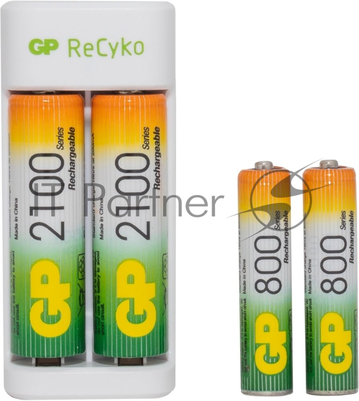 Аккумулятор + зарядное устройство GP PowerBank Е211 AA/AAA NiMH 2100mAh (4шт) коробка