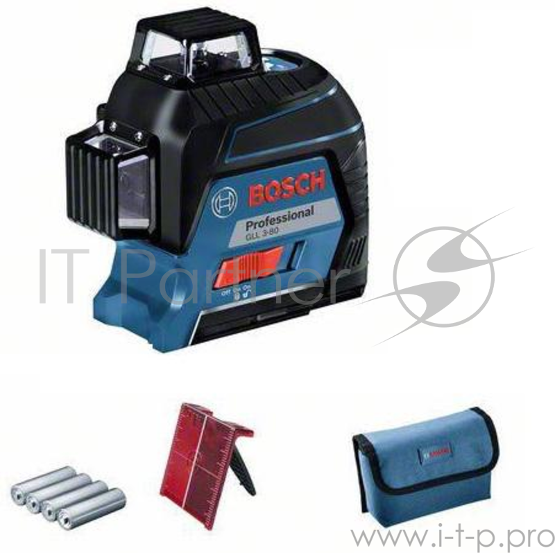 Лазерные дальномеры, уровни, детекторы Bosch 0601063R02 Лазерн. нивелир GLL 3-80C+BM1+12V+L-boxx