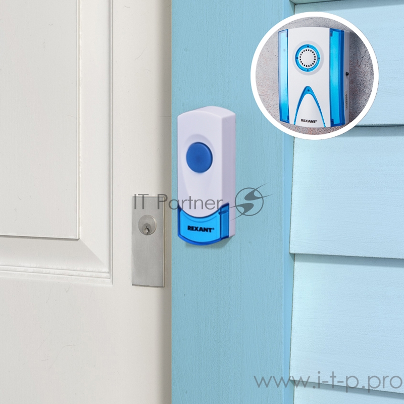 Беспроводной дверной звонок кнопка IP 44 REXANT RX-3