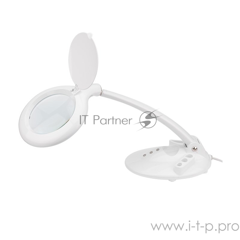 Лупа настольная 3D REXANT с подсветкой 60 LED, сенсорная регулировка яркости, VISAGISTE, белая