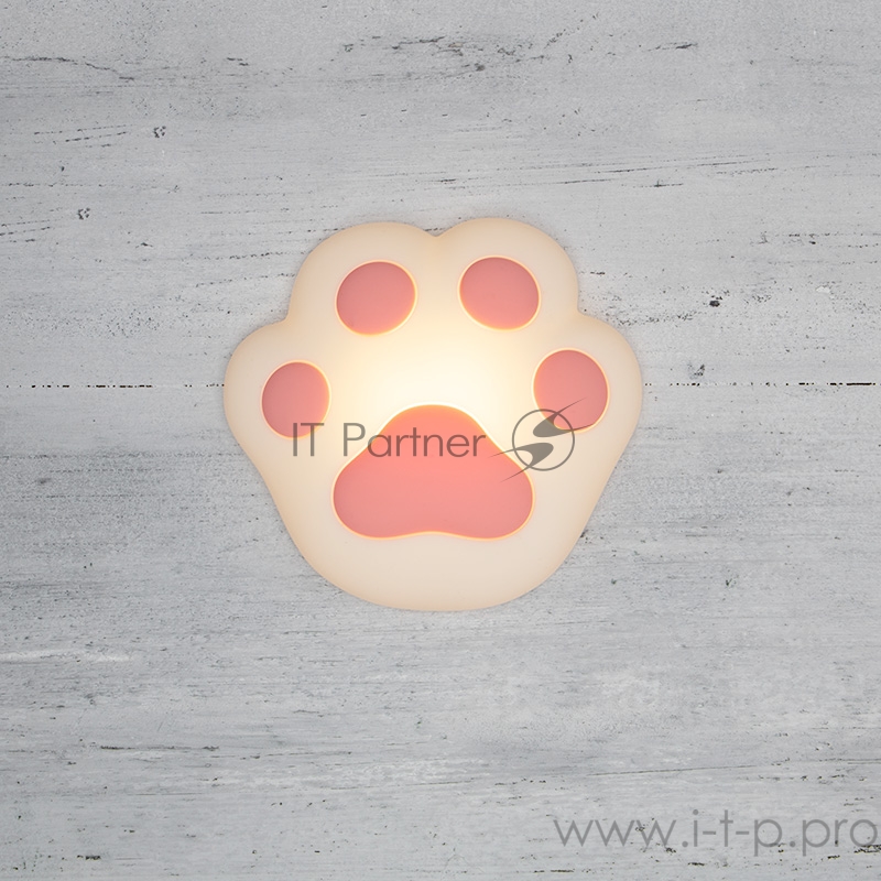 Силиконовый ночник «Кошачья лапа» розовый, NEON-NIGHT