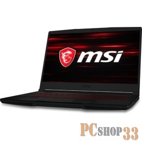 Ноутбук MSI GF63 8RD-044XRU (Core i5 8300H-2.30ГГц, 8ГБ, 128ГБ+1ТБ, GFGTX1050Ti, LAN, WiFi, BT, WebCam, 15.6 1920x1080, FreeDOS), черный