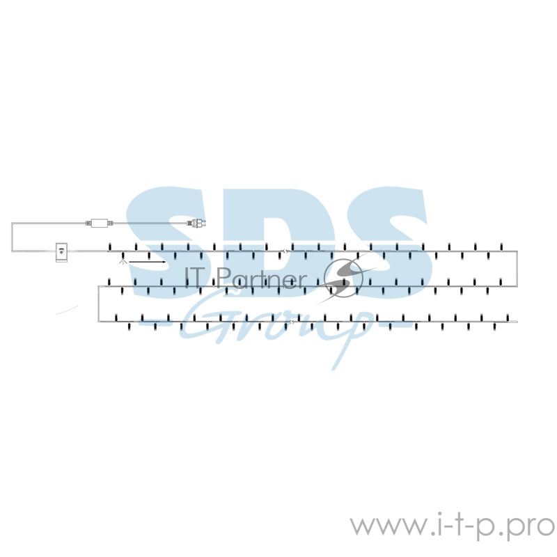 Гирлянда Твинкл Лайт 10 м, черный ПВХ, 100 диодов, цвет зеленый
