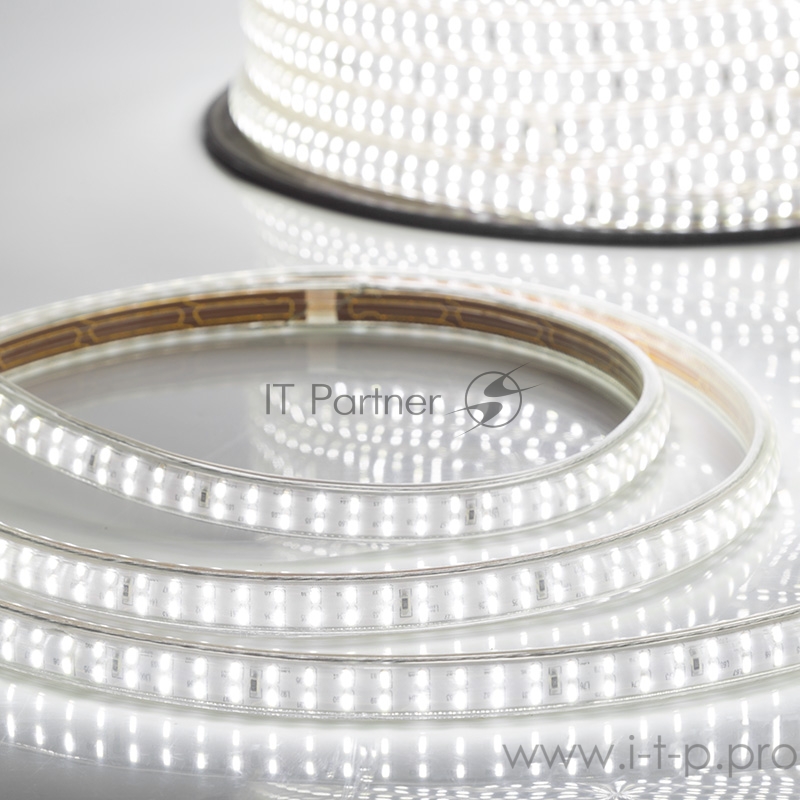 LED лента 220 В, 6.5x15 мм, IP67, SMD 3014, 240 LED/m, цвет свечения белый, 100 м