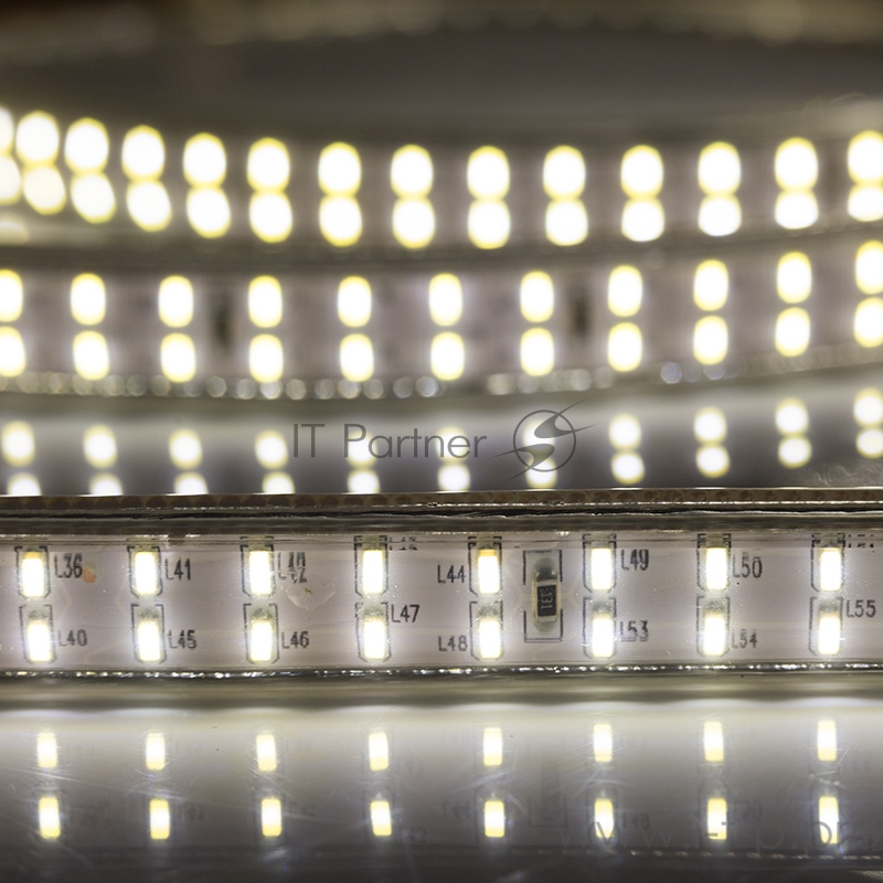 LED лента 220 В, 6.5x15 мм, IP67, SMD 3014, 240 LED/m, цвет свечения теплый белый, 100 м