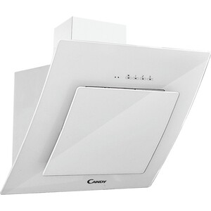 Вытяжка CANDY CDM656W07 наклонная, 75 х 59.6 х 38.6 см, 620 м3/ч, 64 дБ, сенсорное + дистанционное управление, белое стекло
