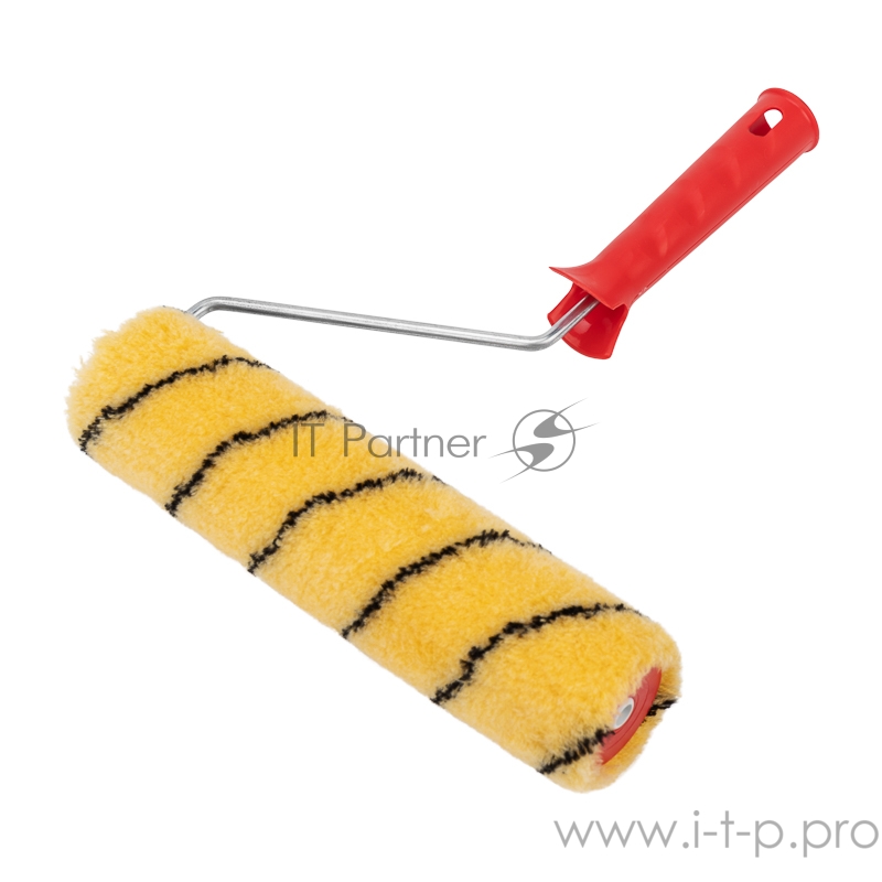 Валик полиакрил желтый с черной полосой, ворс 11 мм, ширина ролика 240 мм, бюгель 6 мм, Ø 42 мм REXANT