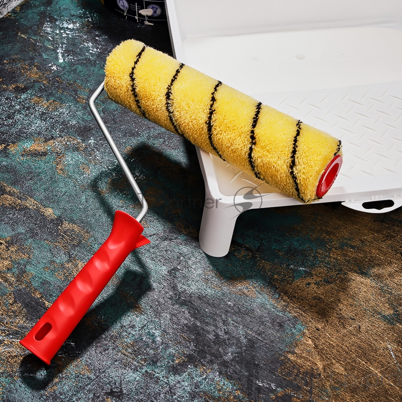 Валик полиакрил желтый с черной полосой, ворс 11 мм, ширина ролика 240 мм, бюгель 6 мм, Ø 42 мм REXANT