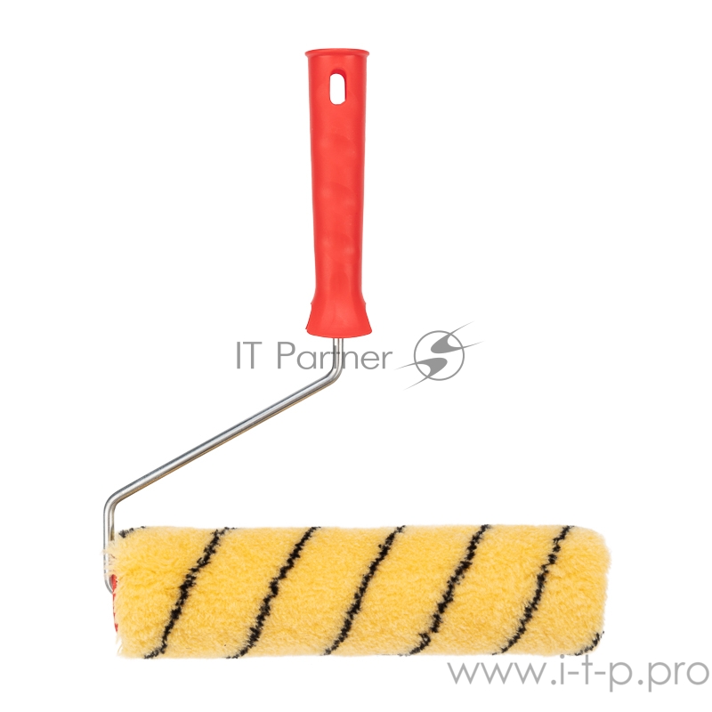 Валик полиакрил желтый с черной полосой, ворс 11 мм, ширина ролика 240 мм, бюгель 6 мм, Ø 42 мм REXANT