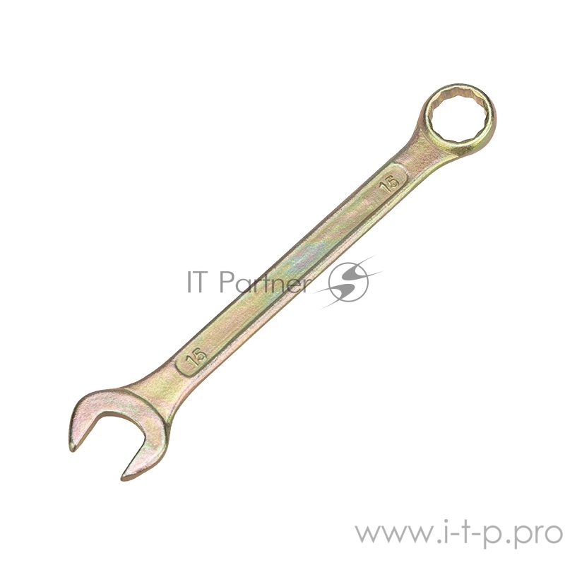 Ключ комбинированный REXANT 15 мм, желтый цинк
