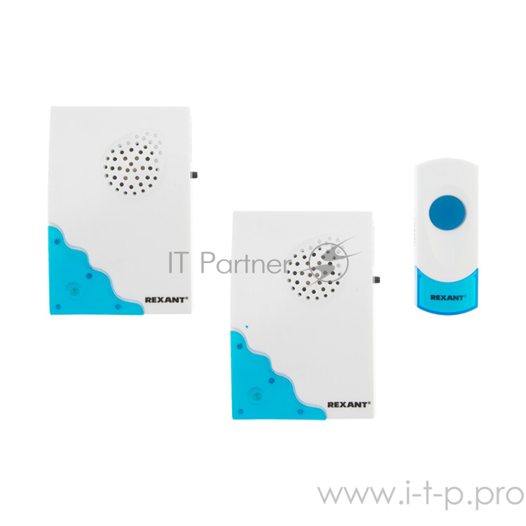 Беспроводной дверной звонок с двумя вызывными панелями кнопка IP 44 REXANT RX-5
