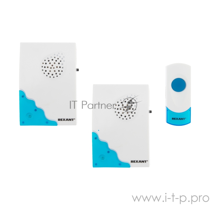 Беспроводной дверной звонок с двумя вызывными панелями кнопка IP 44 REXANT RX-5