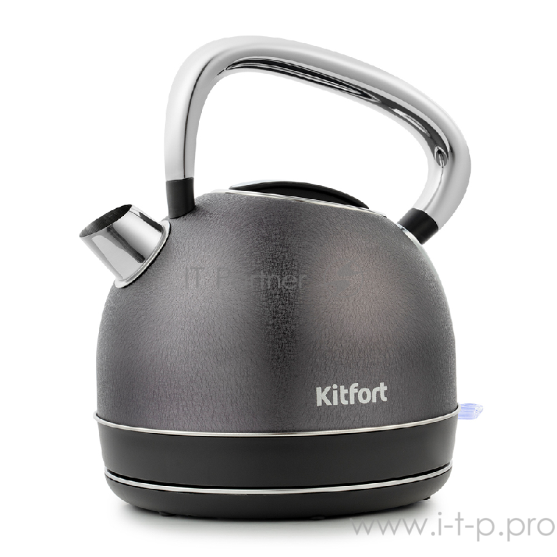 Чайник Kitfort KT-696-4, чёрная кожа